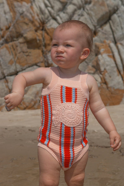 Grown - Island Stripe Shell Singlesuit Bodysuit Grown 