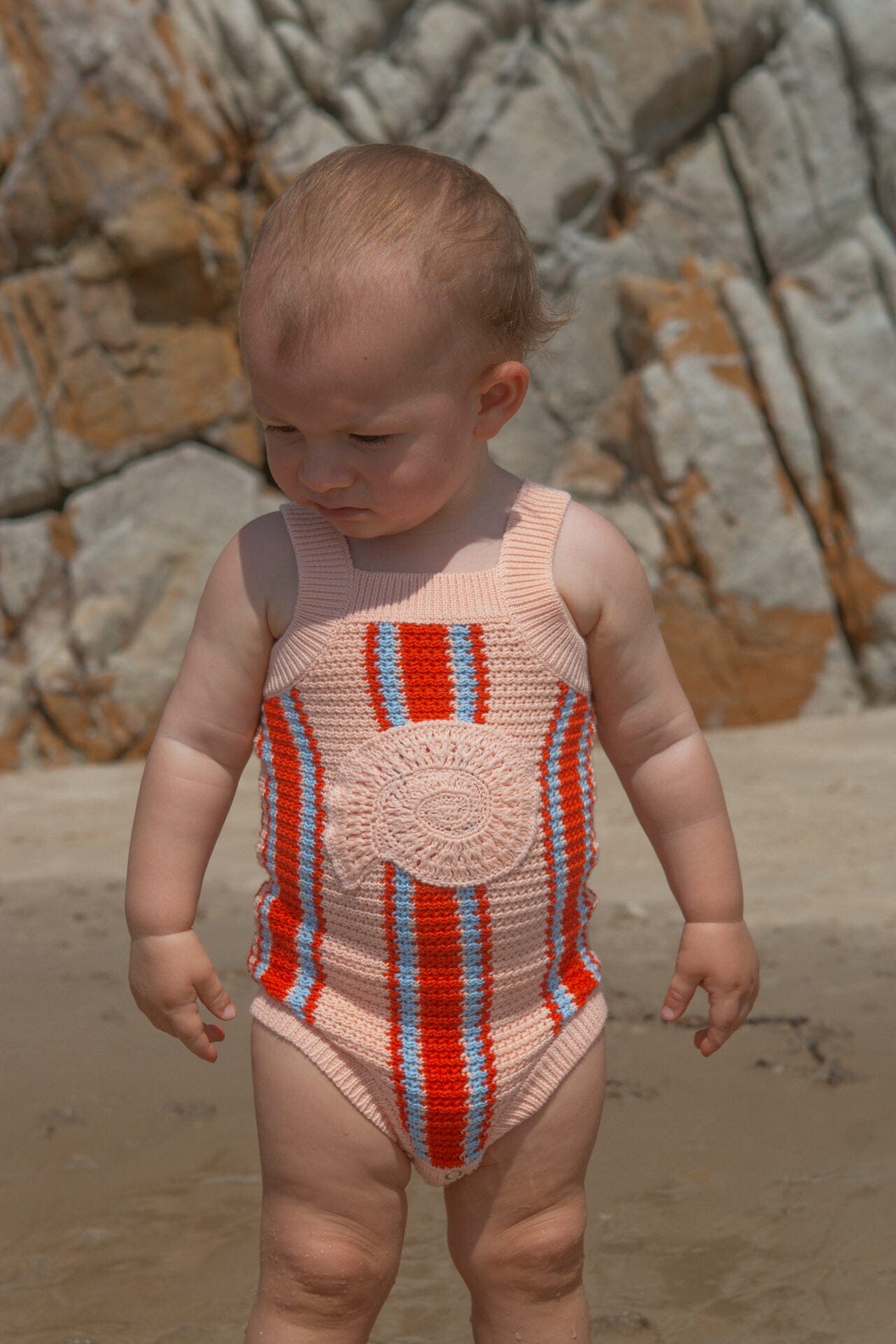 Grown - Island Stripe Shell Singlesuit Bodysuit Grown 