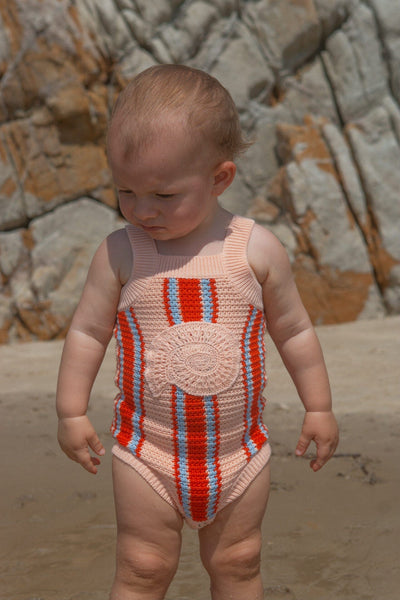 Grown - Island Stripe Shell Singlesuit Bodysuit Grown 
