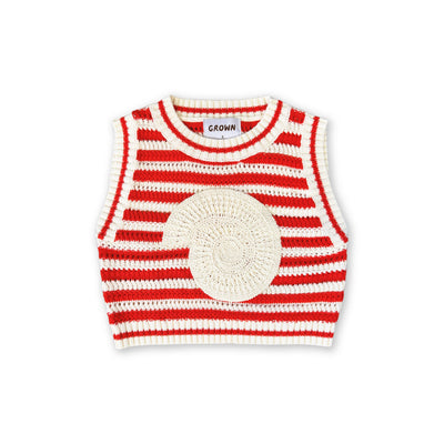 Grown - Knitted Crochet Shell Vest | Chilli Vest Grown 
