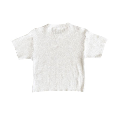 Grown - Ribbed Knitted Logo Tee Short Sleeve T-Shirt Grown 