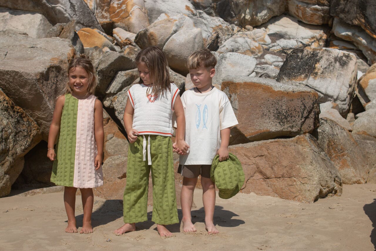 Grown - Sardine Embroidered Tee Short Sleeve T-Shirt Grown 