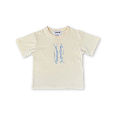 Grown - Sardine Embroidered Tee Short Sleeve T-Shirt Grown 