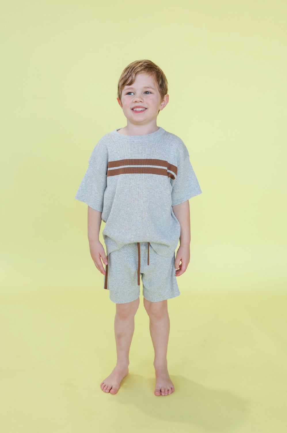 Grown - Stripped Ribbed Shorts Shorts Grown 