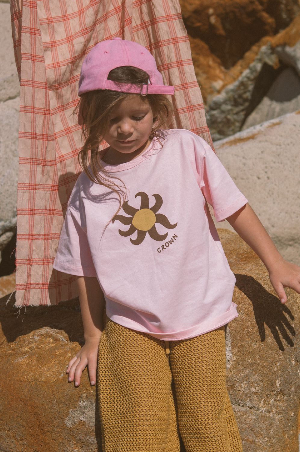 Grown - Sunny Tee | Pinky Short Sleeve T-Shirt Grown 