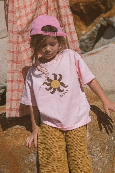 Grown - Sunny Tee | Pinky Short Sleeve T-Shirt Grown 