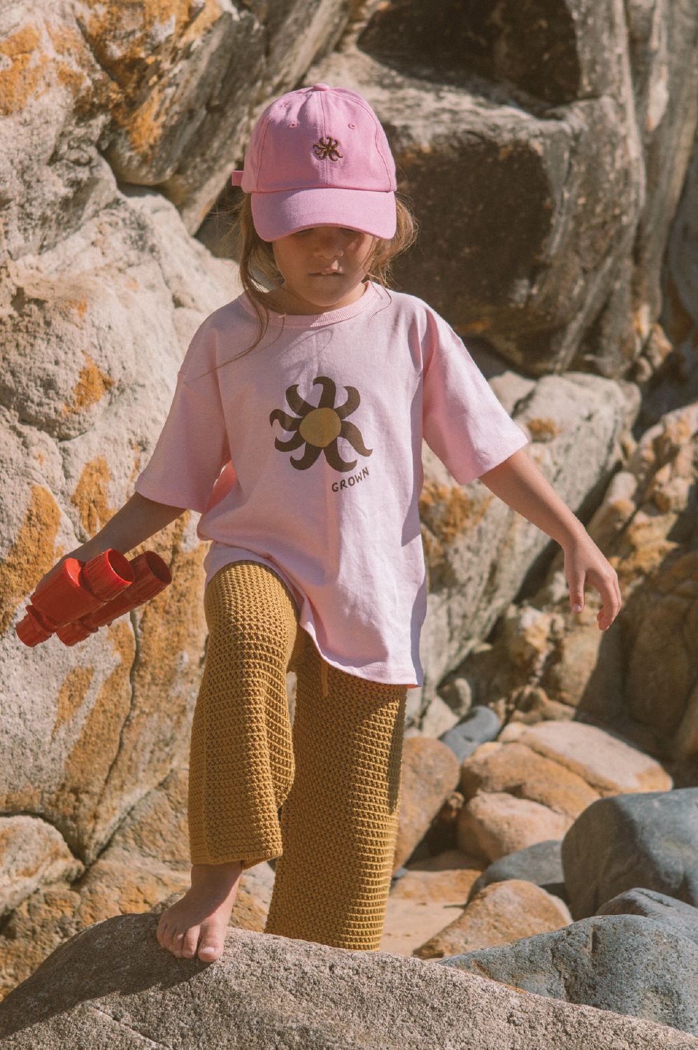 Grown - Sunny Tee | Pinky Short Sleeve T-Shirt Grown 