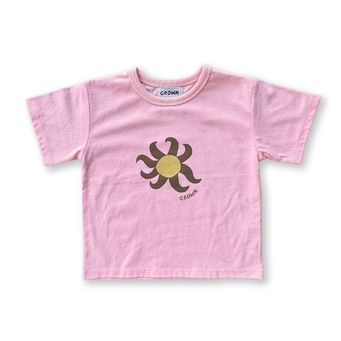Grown - Sunny Tee | Pinky Short Sleeve T-Shirt Grown 