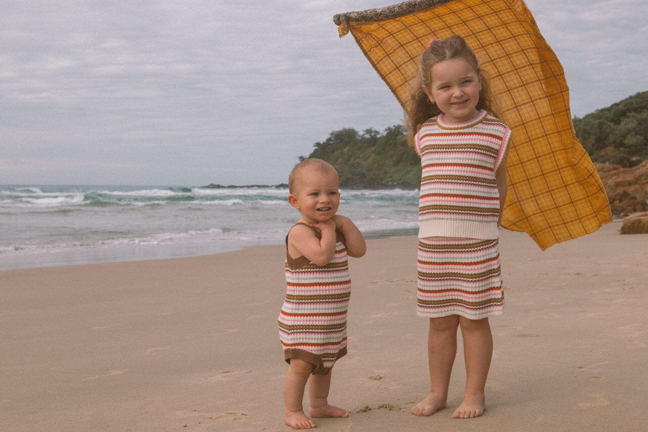 Grown - Sunshine Stripe Knit Skirt Skirts Grown 