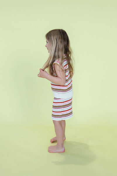Grown - Sunshine Stripe Knit Top Short Sleeve Top Grown 