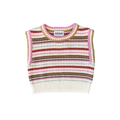 Grown - Sunshine Stripe Knit Top Short Sleeve Top Grown 