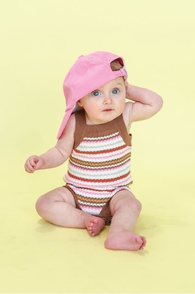 Grown - Sunshine Stripe Romper Romper Grown 