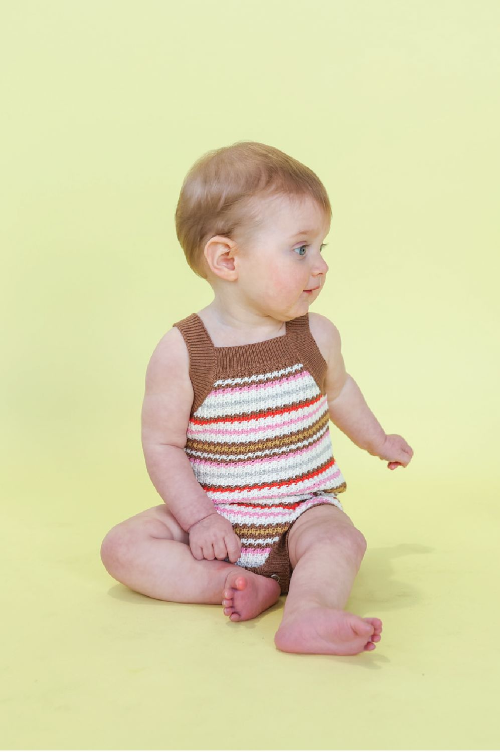Grown - Sunshine Stripe Romper Romper Grown 