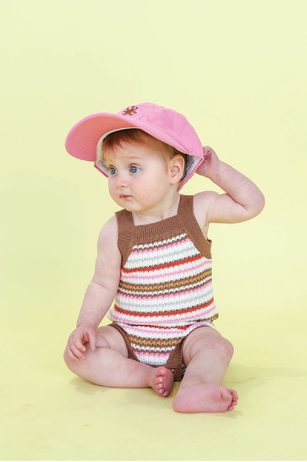 Grown - Sunshine Stripe Romper Romper Grown 