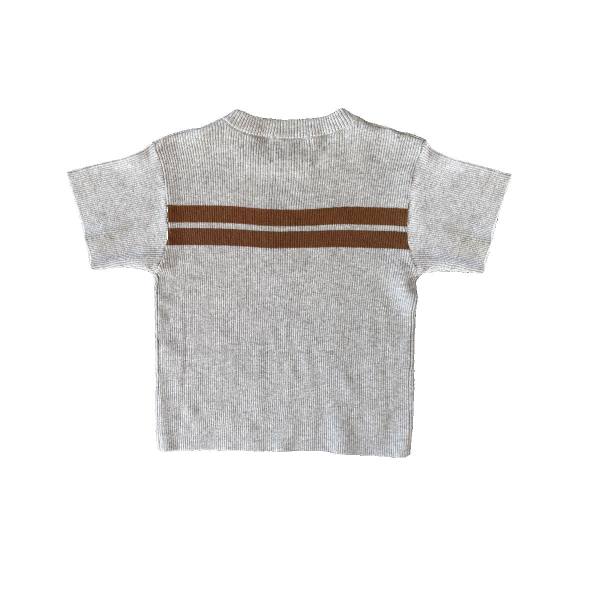 Grown - Twin Striped Ribbed Tee Short Sleeve T-Shirt Grown 