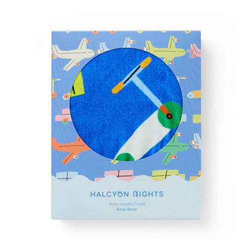 Halcyon Nights - Baby Hooded Towel | Beep Beep