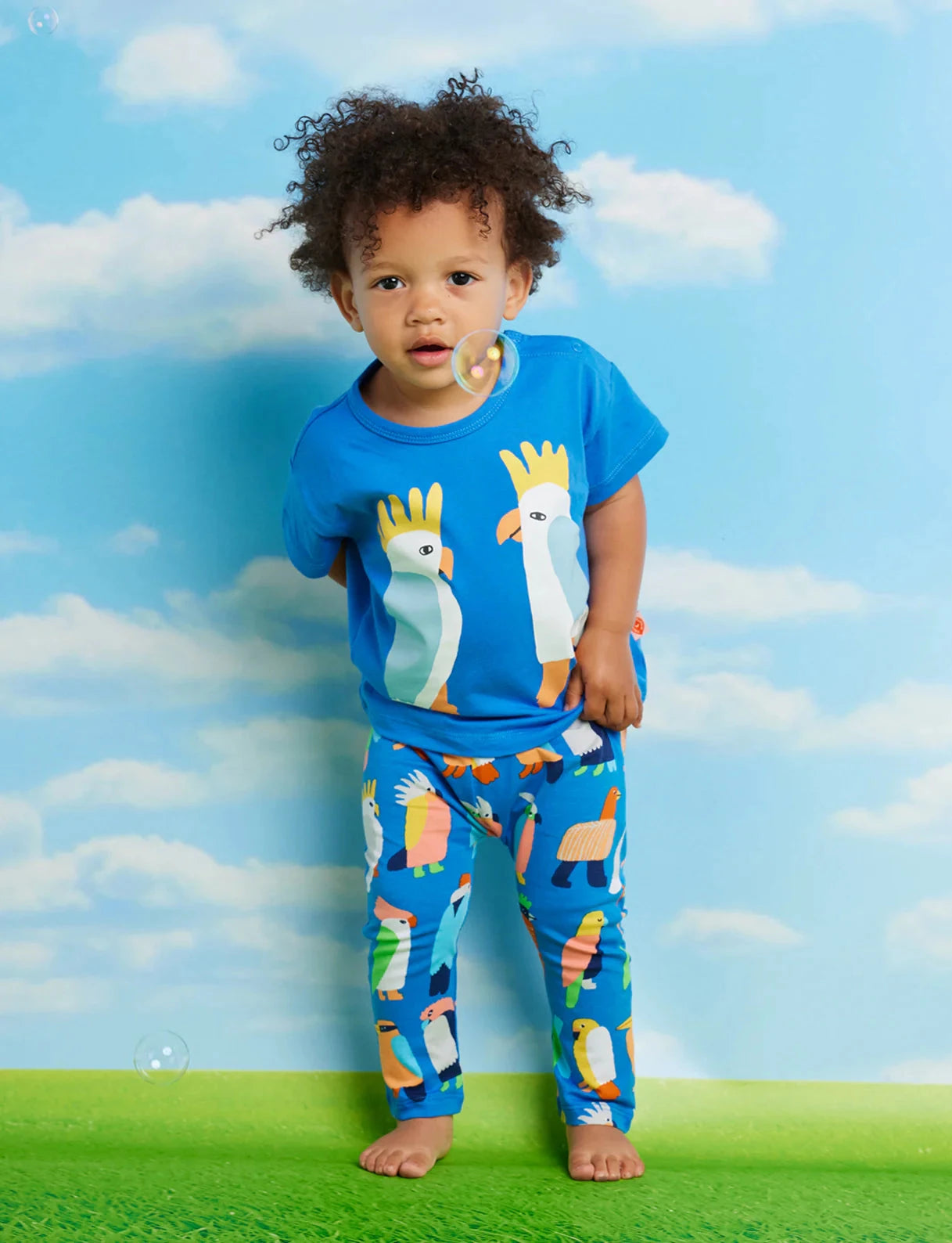 Halcyon Nights - Blue Cockatoo Short Sleeve T Shirt Short Sleeve T-Shirt Halcyon Nights 