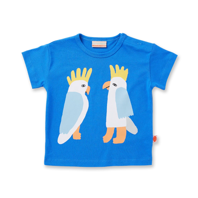 Halcyon Nights - Blue Cockatoo Short Sleeve T Shirt Short Sleeve T-Shirt Halcyon Nights 