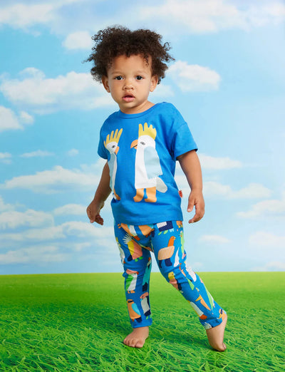 Halcyon Nights - Blue Cockatoo Short Sleeve T Shirt Short Sleeve T-Shirt Halcyon Nights 