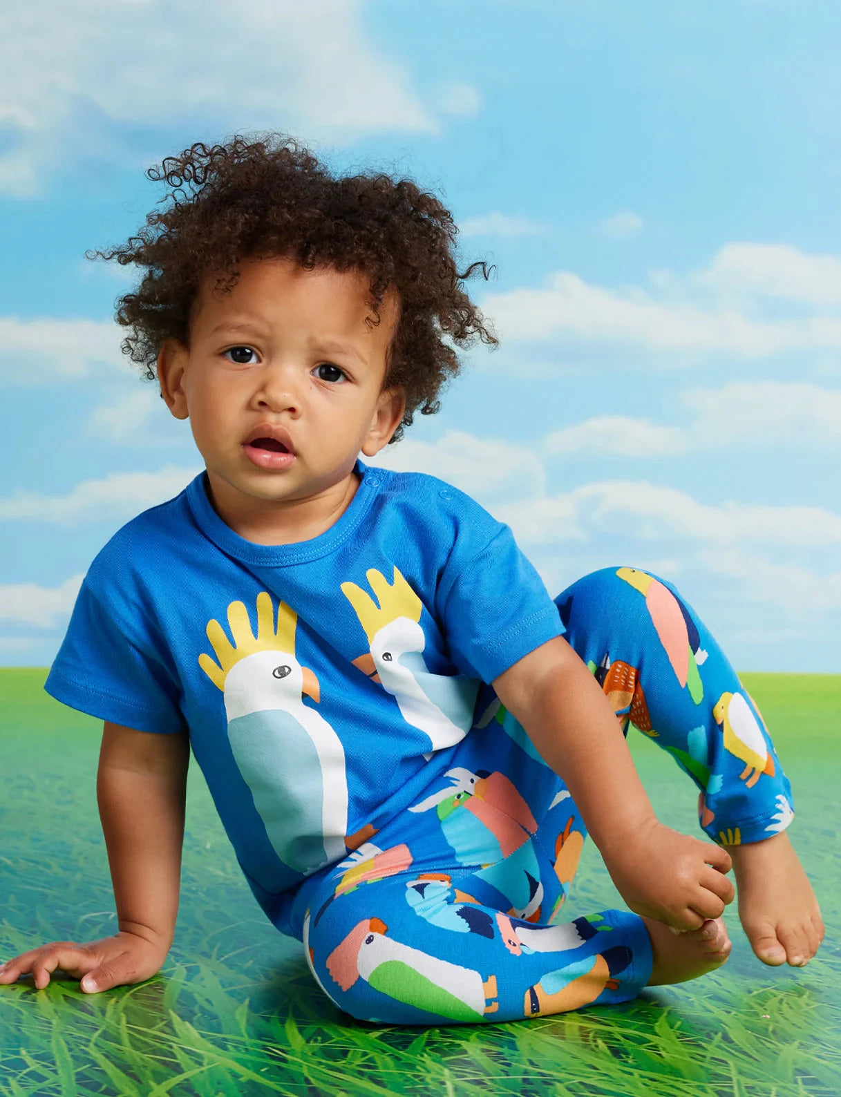 Halcyon Nights - Blue Cockatoo Short Sleeve T Shirt Short Sleeve T-Shirt Halcyon Nights 