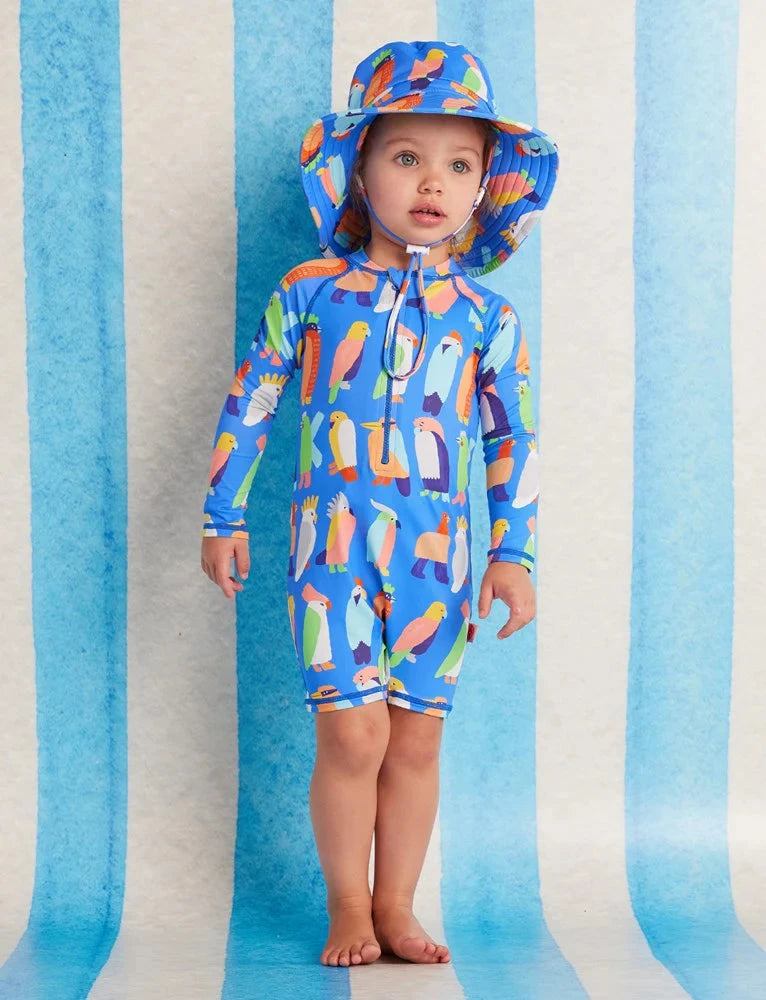 Halcyon Nights - Long Sleeve Rash Suit | Flamin' Galahs One-Piece Swimsuit Halcyon Nights 