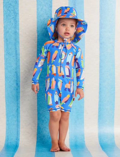 Halcyon Nights - Long Sleeve Rash Suit | Flamin' Galahs One-Piece Swimsuit Halcyon Nights 