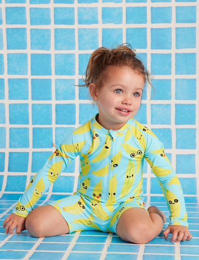 Halcyon Nights - Long Sleeve Rash Suit | Peel Party One-Piece Swimsuit Halcyon Nights 