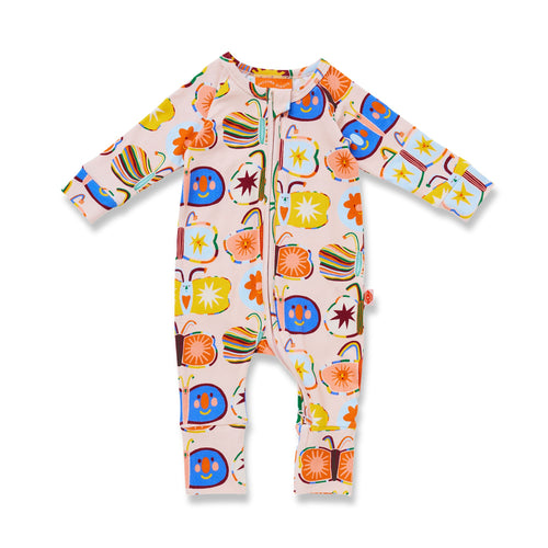 Halcyon Nights - Long Sleeve Romper | Flutterby