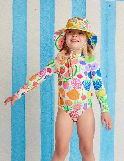 Halcyon Nights - Long Sleeve Zip Bather | Eat The Rainbow One-Piece Swimsuit Halcyon Nights 