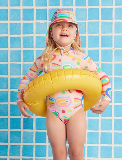 Halcyon Nights - Long Sleeve Zip Bather | Fancy Fins One-Piece Swimsuit Halcyon Nights 