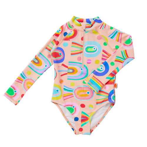 Halcyon Nights - Long Sleeve Zip Bather | Fancy Fins