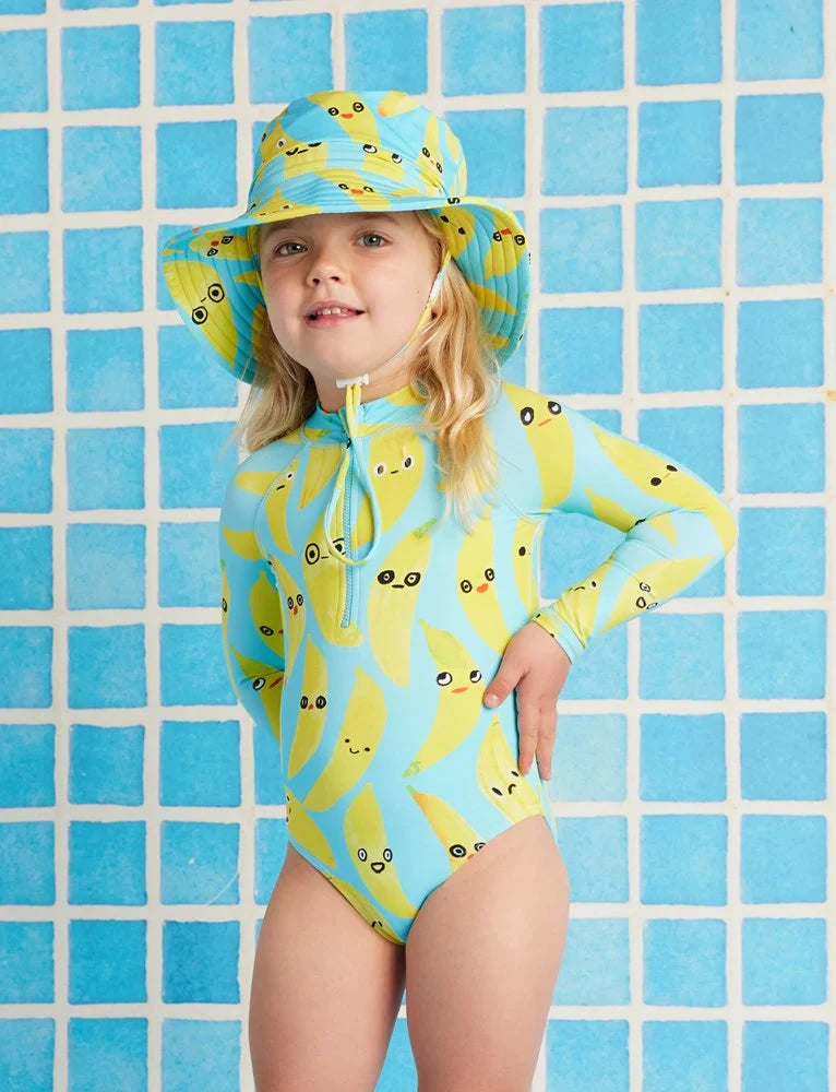 Halcyon Nights - Long Sleeve Zip Bather | Peel Party One-Piece Swimsuit Halcyon Nights 
