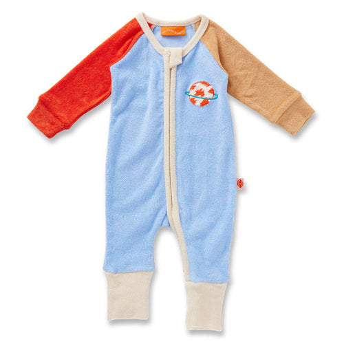 Halcyon Nights - Space Blue Terry Long Sleeve Romper