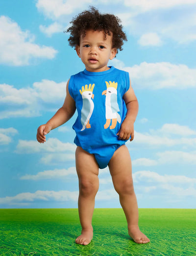 Halycon Nights - Blue Cockatoo Singletsuit Bodysuit Halcyon Nights 