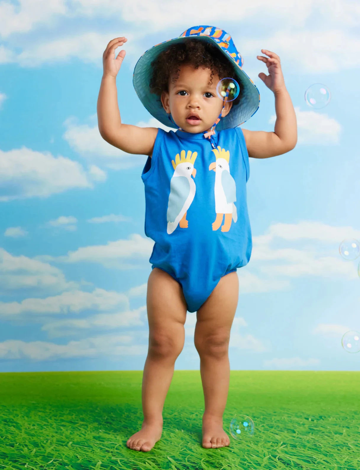 Halycon Nights - Blue Cockatoo Singletsuit Bodysuit Halcyon Nights 