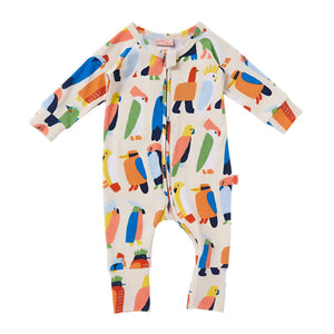 Halycon Nights - Flamin' Galahs Long Sleeve Romper