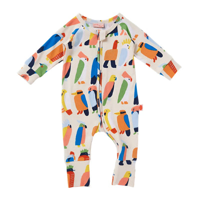 Halycon Nights - Flamin' Galahs Long Sleeve Romper Romper Halcyon Nights 