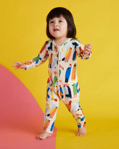 Halycon Nights - Flamin' Galahs Long Sleeve Romper Romper Halcyon Nights 