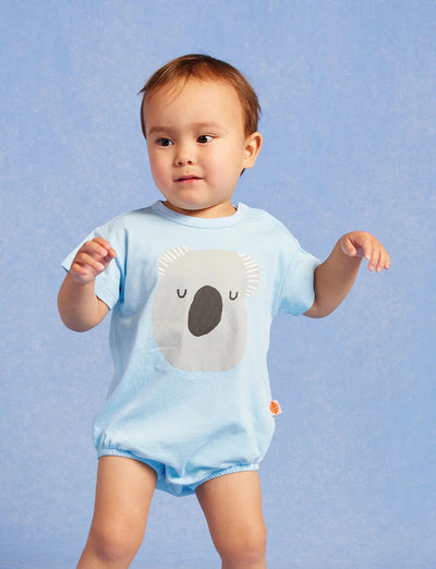 Halycon Nights - Koala Blue Short Sleeve Bodysuit Bodysuit Halcyon Nights 