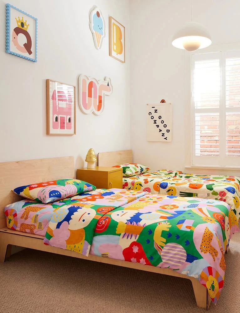Halycon Nights - Rainbow Valley Duvet & Pillow Case Set | SINGLE BED Bedtime Halcyon Nights 