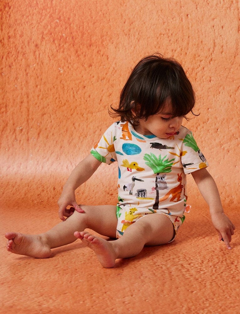 Halycon Nights - Yo's Country Short Sleeve Bodysuit Bodysuit Halcyon Nights 