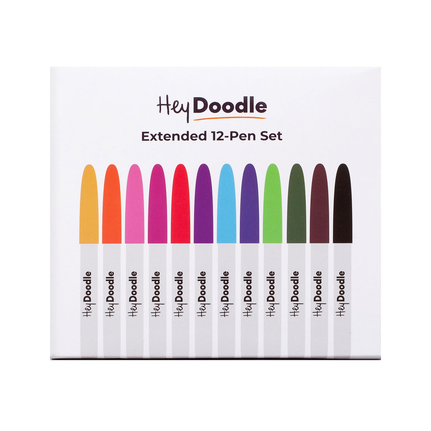 HeyDoodle - 12 Standard Marker Set Activity & Craft HeyDoodle 