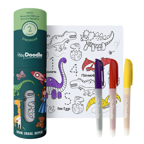 HeyDoodle - Mini Colouring & Doodle Mat | Dino Roar