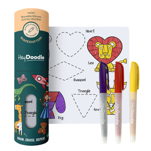 HeyDoodle - Mini Colouring & Doodle Mat | Shape Shifters