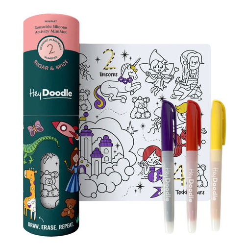 HeyDoodle - Mini Colouring & Doodle Mat | Sugar & Spice