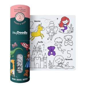 HeyDoodle - Mini Colouring & Doodle Mat | Sugar & Spice