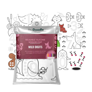 HeyDoodle - Sensory Colouring & Doodle Mat | Wild Digits