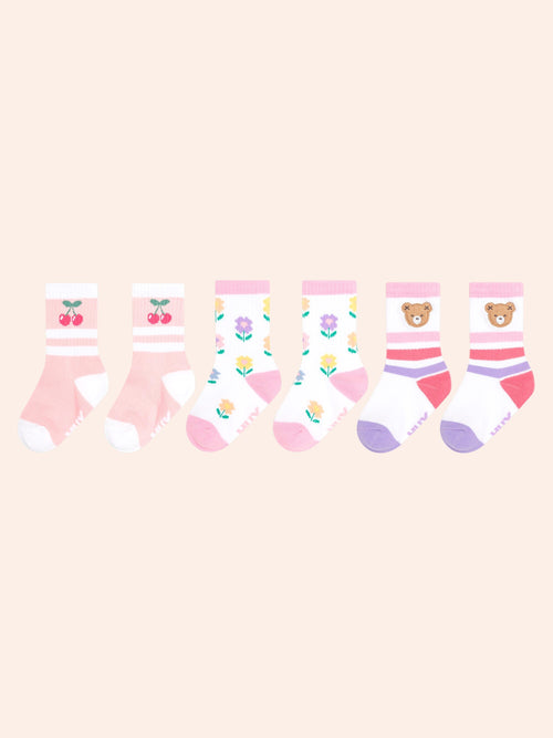 Huxbaby - 3Pk Girls Sports Socks | Multi