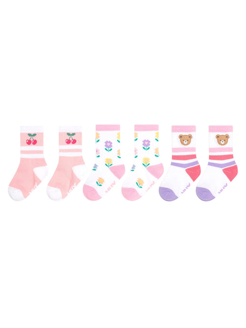 Huxbaby - 3Pk Girls Sports Socks | Multi