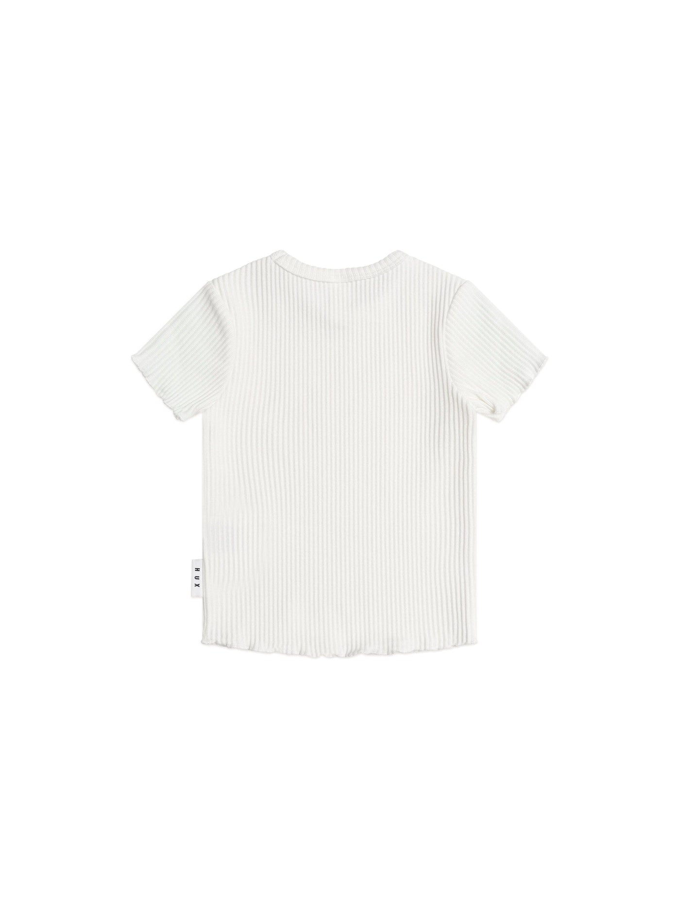 Huxbaby - Almond Milk Rib Tee - HB2090S25 Short Sleeve Top Huxbaby 